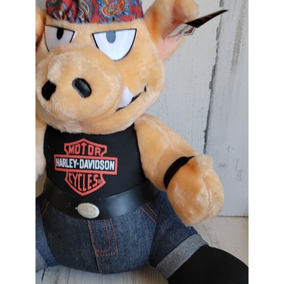 Vintage Harley Davidson bandana Pig Hog biker Toy motorcycle play by play - Picture 4 of 11